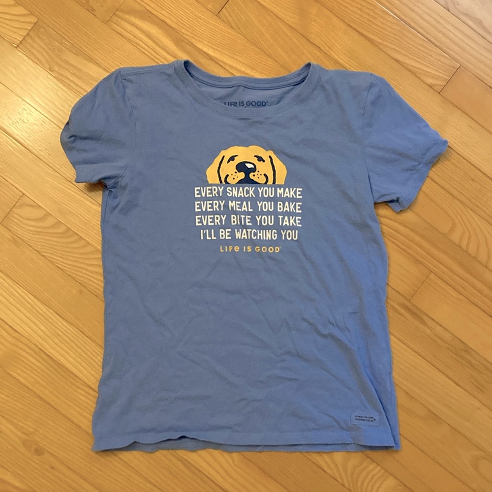 Life is Good dog tee